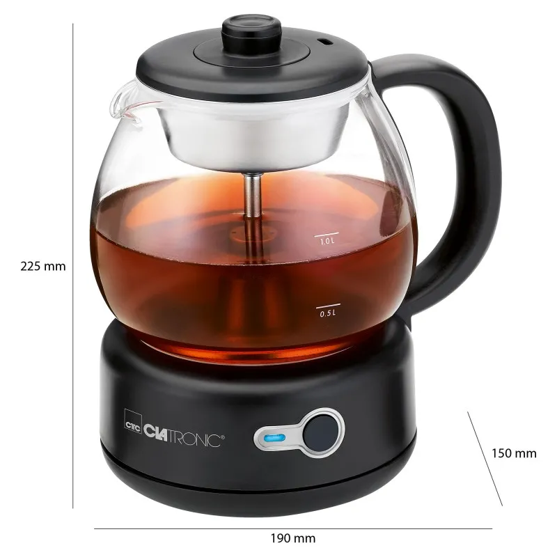Електричний чайник з заварником Clatronic TK 3715 : ідеальний Супутник для подорожей та дому